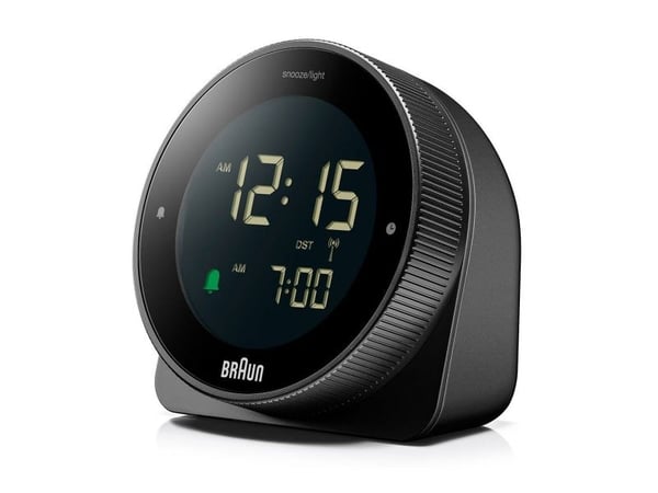 Braun BC24B-DCF, Bord, Radiostyrt klokke, Rektangel, Svart, LCD, Grønn/Hvit