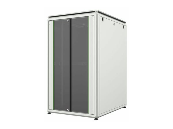 Lanview by Logon - Rack skåp - 800 x 1000 mm, data line - fristående - vit, RAL 7035 - 26U - 19"