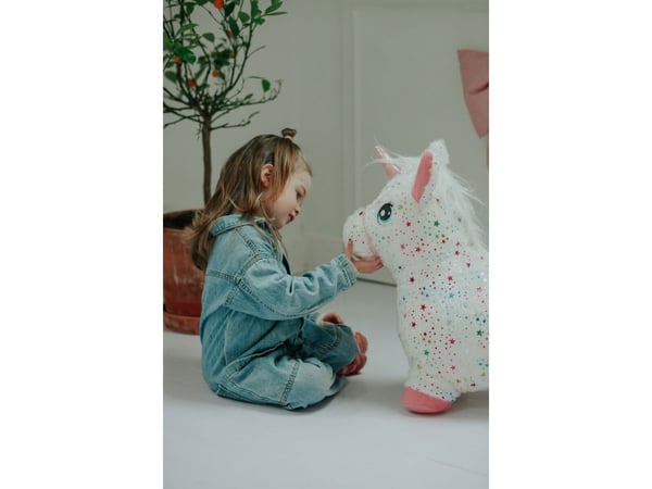 KREA Hop And Bounce Plush Horse, Rainbow