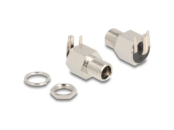 Delock - Strømkontakt - DC-jack 5,5 mm x 12 mm (ID: 2,5 mm) (hunn) skott - DC 20 V - 10 A