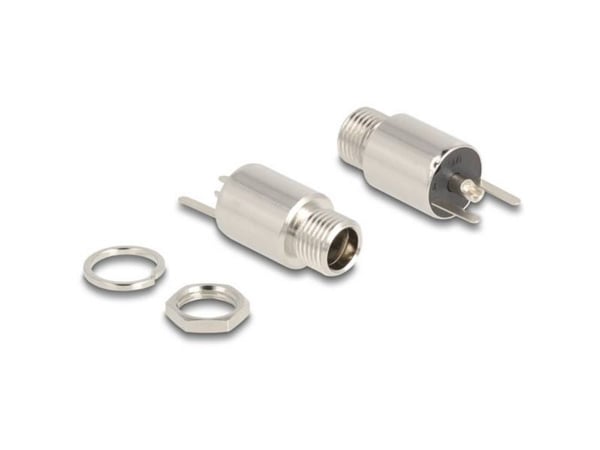 Delock - Strømkontakt - DC-jakk 5,5 mm x 12 mm (ID: 2,1 mm) (hunn) skott - DC 20 V - 10 A