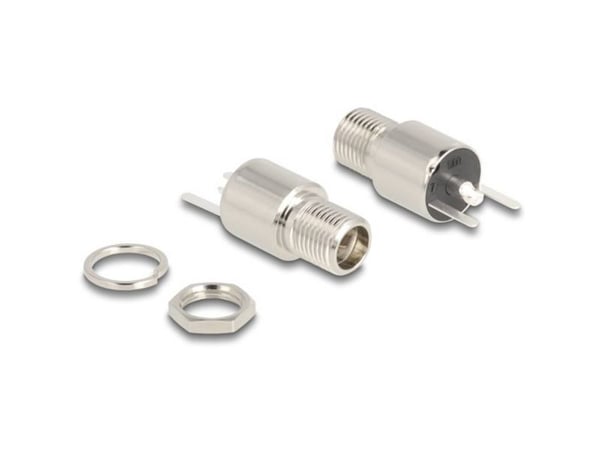 Delock - Strømkontakt - DC-jack 5,5 mm x 12 mm (ID: 2,5 mm) (hunn) skott - DC 20 V - 9 A