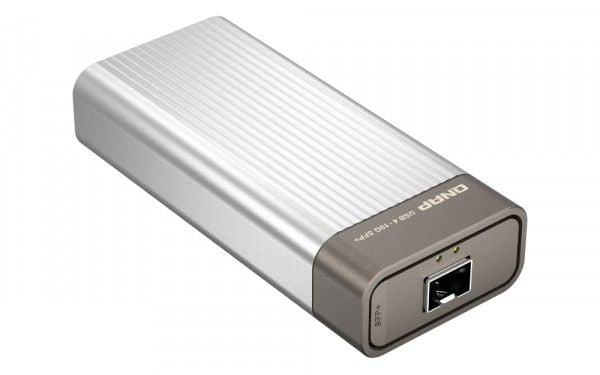 QNAP USB 4 Type-C - 1 x 10GbE SFP+Network A, langallinen, USB Type-C, Ethernet, 10000 Mbit/s, hopea