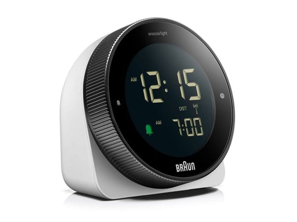 Braun BC24W-DCF, Bord, Radiostyrt klokke, Rektangel, Svart, Hvit, LCD, Grønn/Hvit