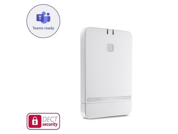 Gigaset PRO N610 IP DECT, HTTPS, SIPS, SRTP, TLS, G.711, G.722, G.729ab, Valkoinen, 180 x 110 x 42 mm, 220 g