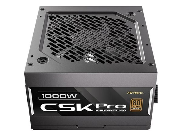Antec SIGNATURE CSK1000 PRO ATX3.1, 1000 W, 200 - 240 V, 50 Hz, 6 A, drift uten belastning, overstrøm, høyspenning, overspennings- og innkoblingsbe...