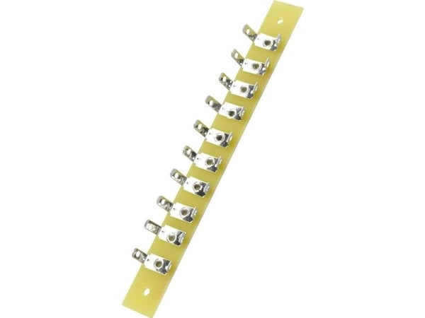 TRU COMPONENTS Loddeliste enkeltrække Samlet antal poler 10 Epoxyd (L x B x K) 100 x 10 x 1.6 mm 1 stk 1 stk