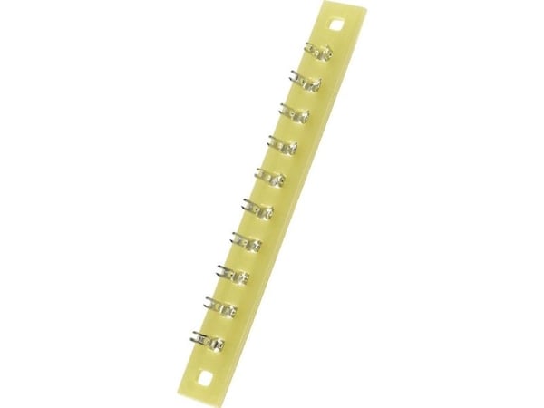 TRU COMPONENTS Loddeliste enkeltrække Samlet antal poler 10 Epoxyd (L x B x K) 74 x 9 x 1.5 mm 1 stk 1 stk