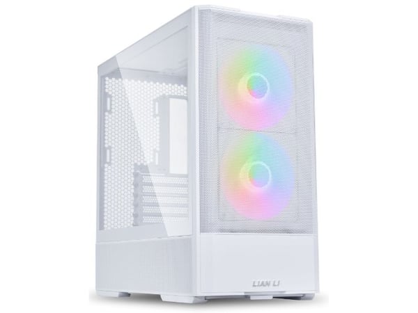 Lian Li Lancool 207, Midi Tower, PC, Hvit, ATX, Micro ATX, Mini-ITX, Stål, Herdet glass, Spilling