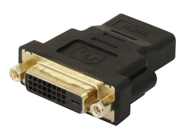 TECHly - Video adapter - dobbeltlenke - HDMI hunn til DVI-D hunn - skjermet - svart