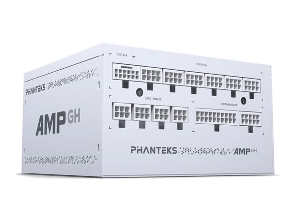Phanteks AMP GH 1000 - Strømforsyning (intern) - helt modulær - ATX12V 3.1 - 80 PLUS Platinum - AC 100-240 V - 1000 watt - Europa - hvit Phanteks AMP GH 1000 - Strømforsyning (intern) - helt modulær - ATX12V 3.1 - 80 PLUS Platinum - AC 100-240 V - 1000 watt - Europa - hvit