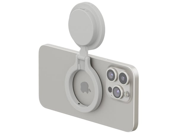 ShiftCam SnapPocket Light, Selfie-lys, Grå, Alle merker, iPhone 12 & above, Magnetic Sticker or MagSafe Compatible Cases, LED, Innebygd batteri