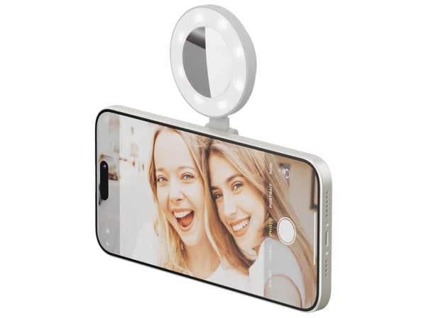 ShiftCam SnapPocket Light, Selfie-lys, Grå, Alle merker, iPhone 12 & above, Magnetic Sticker or MagSafe Compatible Cases, LED, Innebygd batteri