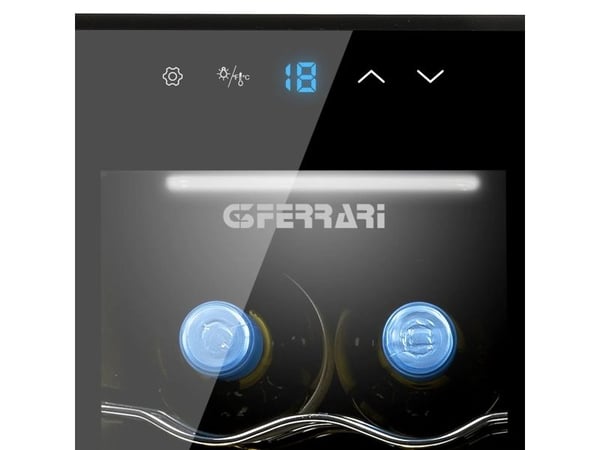 G3 Ferrari RISERVETTA 10, Termoelektrisk Vinkjøler, Frittstående, 10 flasker, E, Innebygd lys, Svart