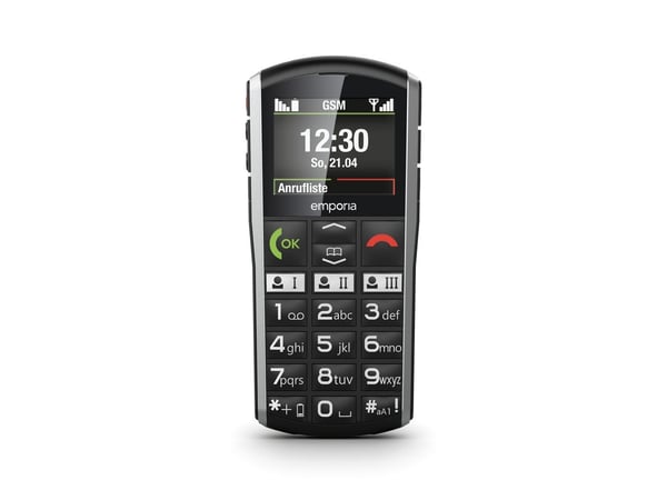 Emporia SIMPLICITY, Perusmalli, 5,08 cm (2"), 220 x 176 pikseliä, Bluetooth, 1200 mAh, musta, Hopea