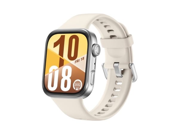Huawei Watch Fit 4 - Aluminiumslegering - smartklokke med stropp - fluorelastomer - hvit - håndleddstørrelse: 130-210 mm - display 1.82" - NFC, Blu...