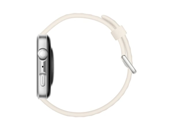 Huawei Watch Fit 4 - Aluminiumslegering - smartklokke med stropp - fluorelastomer - hvit - håndleddstørrelse: 130-210 mm - display 1.82" - NFC, Blu...
