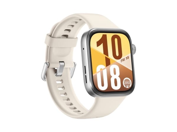 Huawei Watch Fit 4 - Aluminiumslegering - smartklokke med stropp - fluorelastomer - hvit - håndleddstørrelse: 130-210 mm - display 1.82" - NFC, Blu...