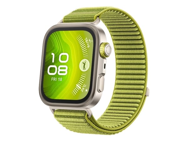 Huawei Watch Fit 4 Pro - Aluminiumlegering - smart klocka med rem - nylon - grön - handledsstorlek: 130-210 mm - display 1.82" - Bluetooth - 30.4 g...