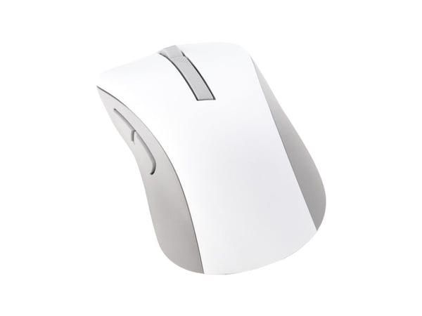 ASUS MD102 - Mus - ergonomisk - optisk - 5 knapper - trådløs - Bluetooth, 2.4 GHz - USB trådløs mottaker - hvit