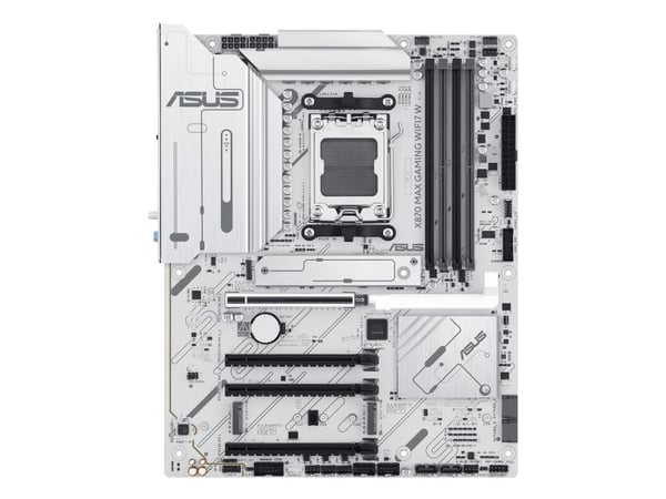 ASUS X870 MAX GAMING WIFI7 W - Hovedkort - ATX - Socket AM5 - AMD X870 Chipset - USB4, USB-C 3.2 Gen 2x2, USB 3.2 Gen 2, USB 3.2 Gen 1 - Wi-Fi 7, 2...