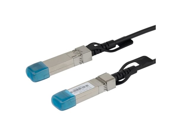 DELTACO - 10GBase-CU direkte tilkoblingskabel - SFP+ til SFP+ - 2 m - toakset - passiv - svart