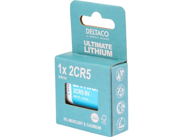 DELTACO Ultimate - Batteri 2CR5 - Li - blå