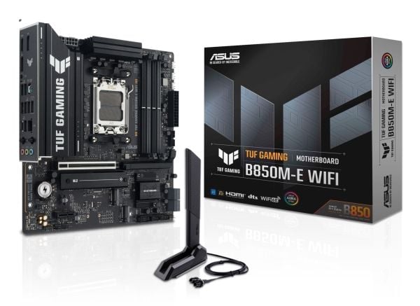 ASUS TUF GAMING B850M-E WIFI - Hovedkort - micro ATX - Socket AM5 - AMD B850 Chipset - USB-C 3.2 Gen2, USB-C 3.2 Gen 1, USB 3.2 Gen 2, USB 3.2 Gen ...