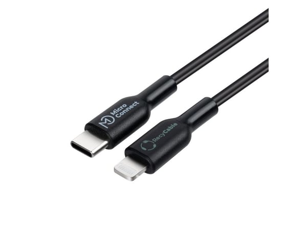 Microconnect ECO-USB3.1CL2, 2 m, Lightning, USB C, Uros, Uros, musta