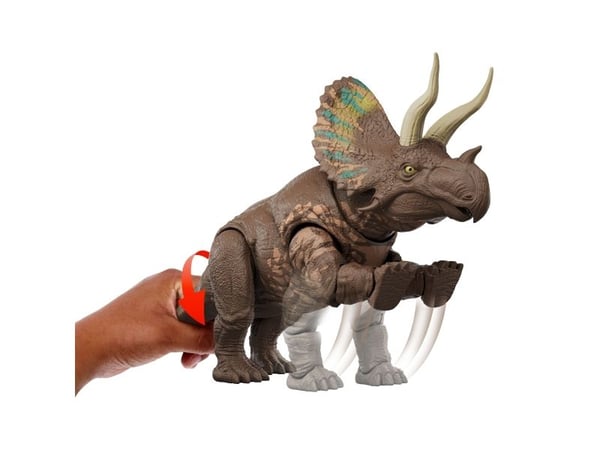 Jurassic World GIGANTIC THRASHERS Eotriceratops, 4 År, Brun, Plast