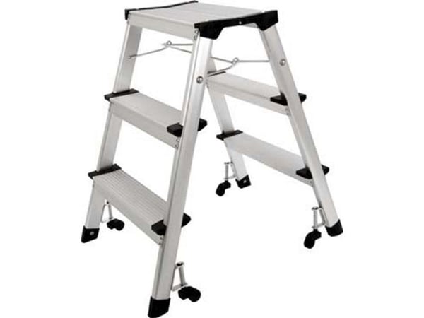 TWINCO TWIN MINI - Trinnstige - 3 trinn - 2 seksjoner - aluminium