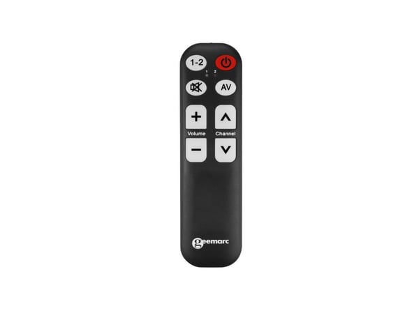 Geemarc TV5 - Fjernkontroll - 7 knapper - svart