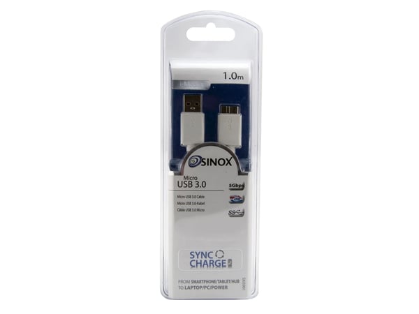 i-Media - USB-kaapeli - Micro-USB Type B (han) til USB Type A (han) - USB 3.0 - 1 m - 1 m