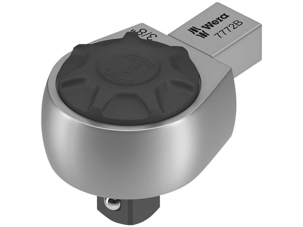 Wera 7772 B, Torque wrench end fitting, Svart, Sølv, 1 stykker, Chromium-Vanadium Steel (Cr-V), 9 x 12 mm, Click-Torque X