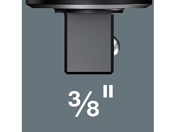 Wera 7772 B, Torque wrench end fitting, Svart, Sølv, 1 stykker, Chromium-Vanadium Steel (Cr-V), 9 x 12 mm, Click-Torque X