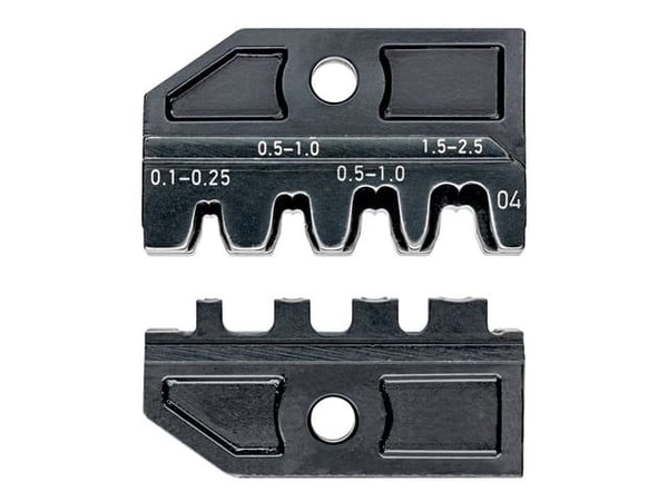 Knipex 97 49 04 97 49 04 97 49 04 97 49 04 Puristusinsertti Eristämättömät, avoimet liittimet Liittimen leveys 2,8 /4,8 mm 0,1 - 2,5 mm² Sopii tuot...