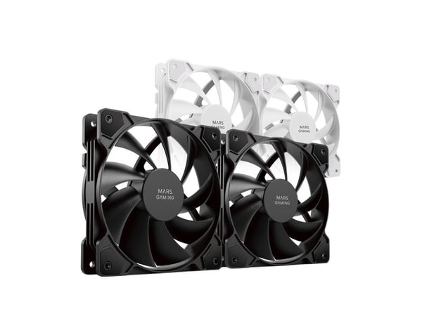 Mars Gaming MFPROX2, Tuuletin, 12 cm, 1200 RPM, Musta