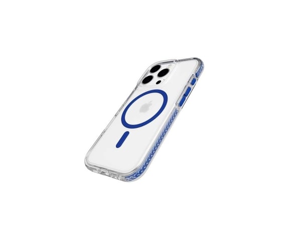 Tech21 EvoCrystal, Suojus, Apple, iPhone 16 Pro, 16 cm (6.3"), Sininen, Läpikuultava