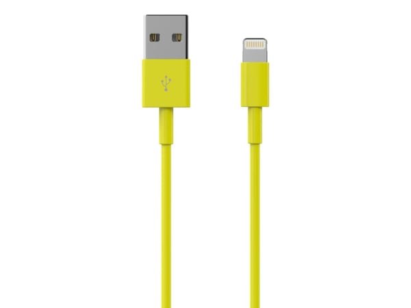 Sinox SOE02801, 1 m, Lightning, USB A, Hankjønn, Hankjønn, Gult