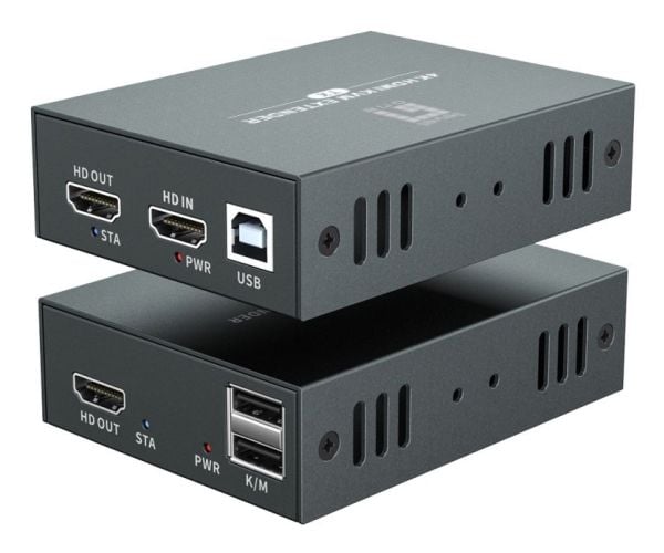 LevelOne HVE-8111, 3840 x 2160 piksler, AV-sender og -mottaker, 100 m, Koblet med ledninger (ikke trådløs), Svart, HDCP