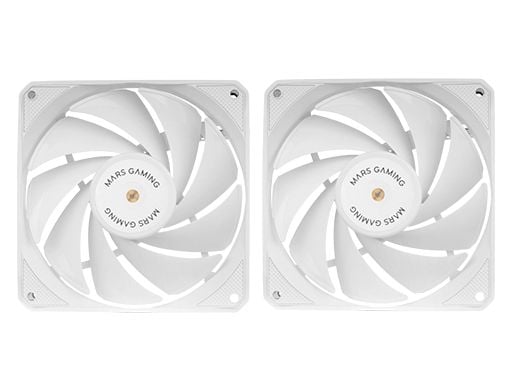 Mars Gaming MF-NCLX2W, Vifte, 12 cm, Hvit