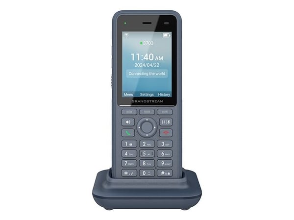 Grandstream WP836 - Trådlös VoIP-telefon - med Bluetooth interface - IEEE 802.11a/b/g/n/ac/ax (Wi-Fi) - 4-riktad samtalsförmåg - SIP - 3 linjer