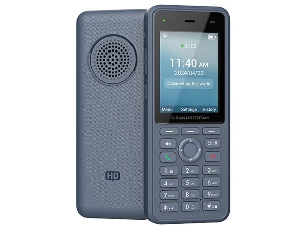 Grandstream WP836 - Trådlös VoIP-telefon - med Bluetooth interface - IEEE 802.11a/b/g/n/ac/ax (Wi-Fi) - 4-riktad samtalsförmåg - SIP - 3 linjer