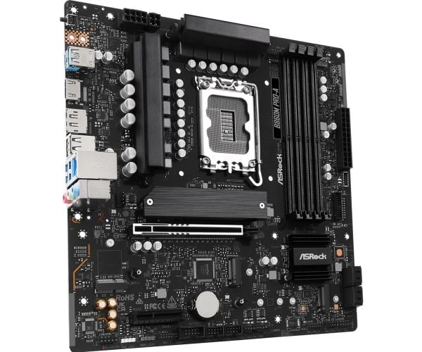 ASRock B860M Pro-A - Hovedkort - micro ATX - LGA1851-sokkel - B860 Chipset - USB-C 3.2 Gen 2x2, USB-C 3.2 Gen 1, USB 3.2 Gen 1 - 2.5 Gigabit LAN - ...