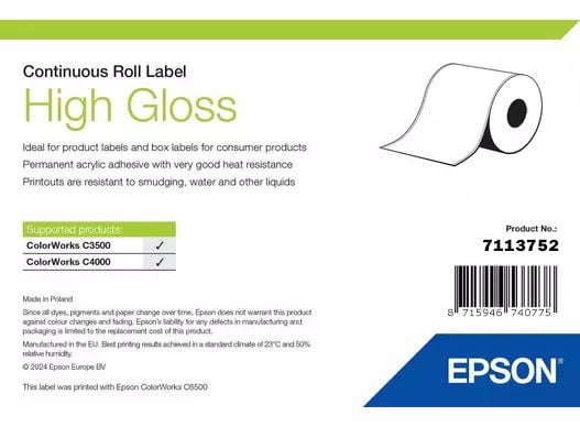 Epson - Høyblank - Rull (5,1 cm x 33 m) 1 rull(er) sammenhengende etiketter
