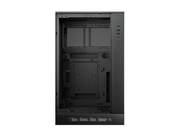 DeepCool CH270 DIGITAL - MT - micro ATX - sidepanel med vindu (herdet glass) - ingen strømforsyning (ATX / PS/2) - svart - USB/lyd