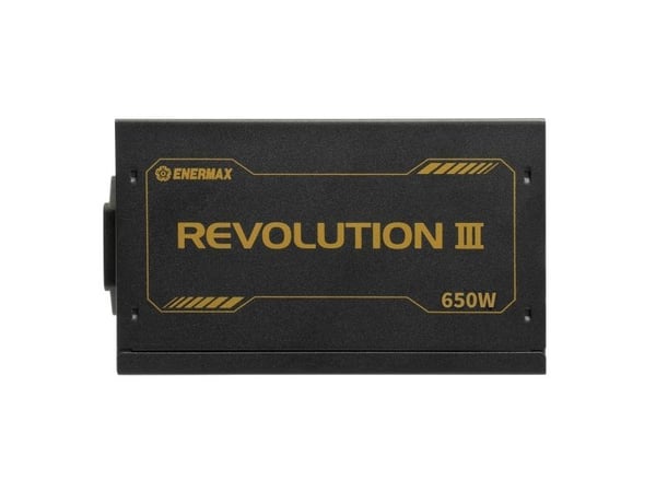 ENERMAX REVOLUTION III ATX3.1 PCI-e 5.1 650W strømforsyning 80Plus Gold fullmodulær 120mm FDB-vifte 105C Japansk caps 7J. produsentens garanti