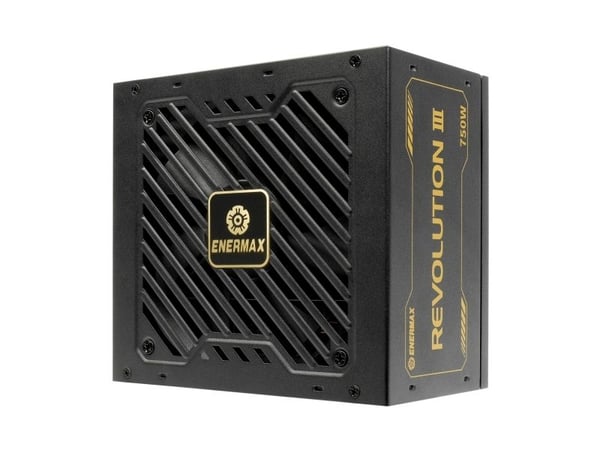 ENERMAX REVOLUTION III ATX3.1 PCI-e 5.1 750W strømforsyning 80Plus Gold fullmodulær 120mm FDB vifte 105C Japansk caps 7J. produsentens garanti