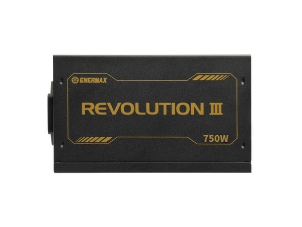 ENERMAX REVOLUTION III ATX3.1 PCI-e 5.1 750W strømforsyning 80Plus Gold fullmodulær 120mm FDB vifte 105C Japansk caps 7J. produsentens garanti