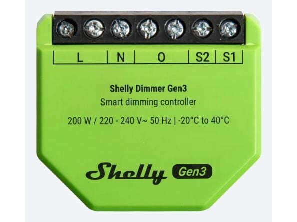 Shelly Dimmer Gen3 – Smart dimmerkontroller Shelly Dimmer Gen3 – Smart dimmerkontroller